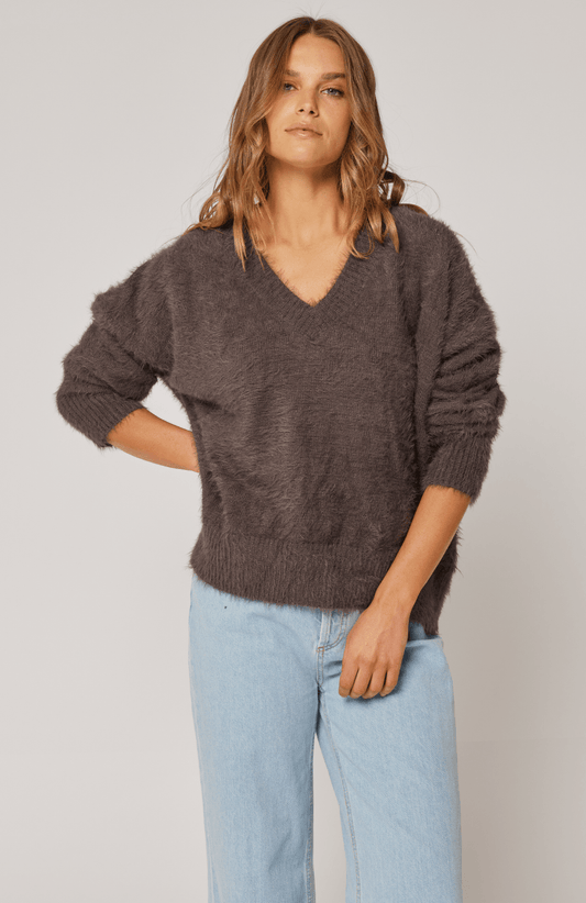 Emmie Sweater Fog Knit by Cartel & Willow - in XS | SWAACE