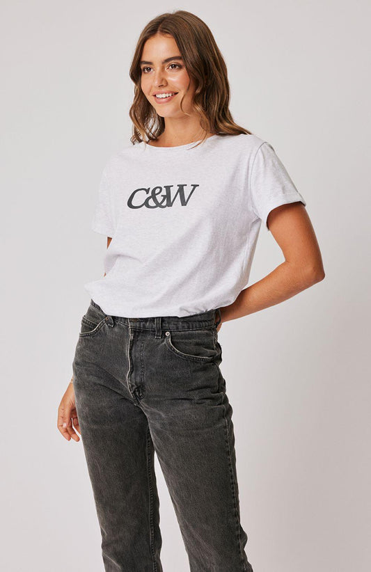 Marlo Tee - Grey Marle by Cartel & Willow - in S | SWAACE