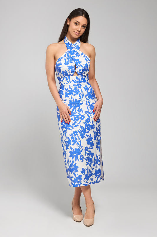 Santorini Midi Dress - Print by Esmaee - in XS | SWAACE