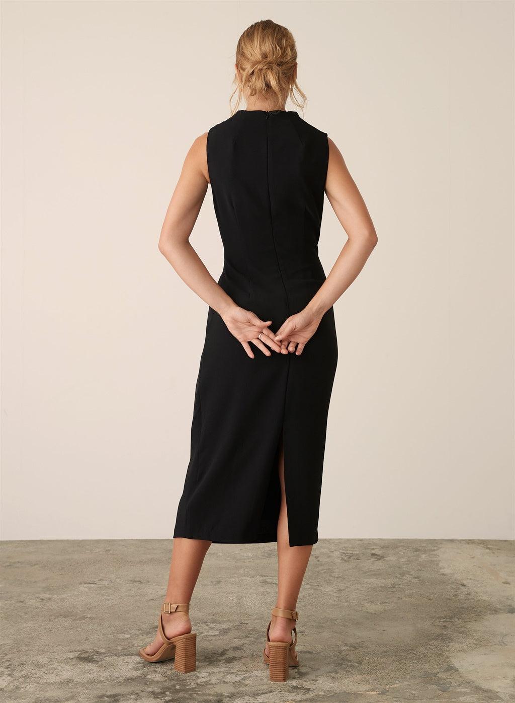 Monte Carlo Midi Dress - Black by Esmaee - in XS | SWAACE