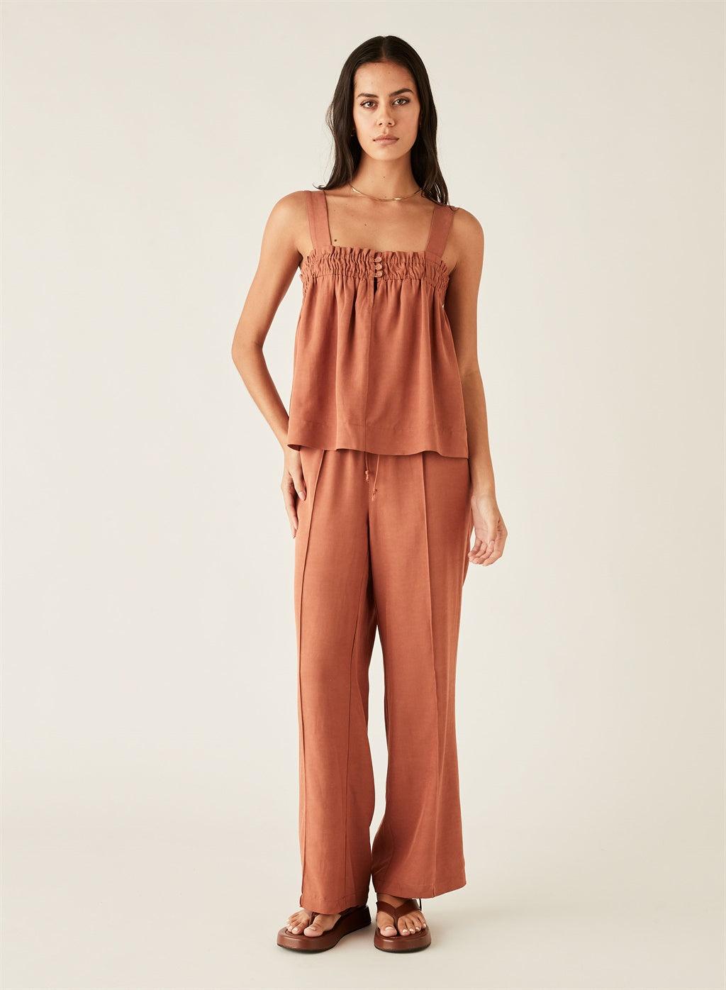 Tide Pant - Walnut by Esmaee - in XS | SWAACE