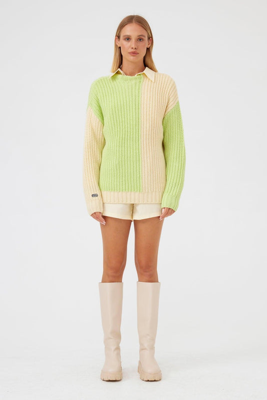 Awakening Knit - Cream Lime by The Fifth Label - in XS | SWAACE