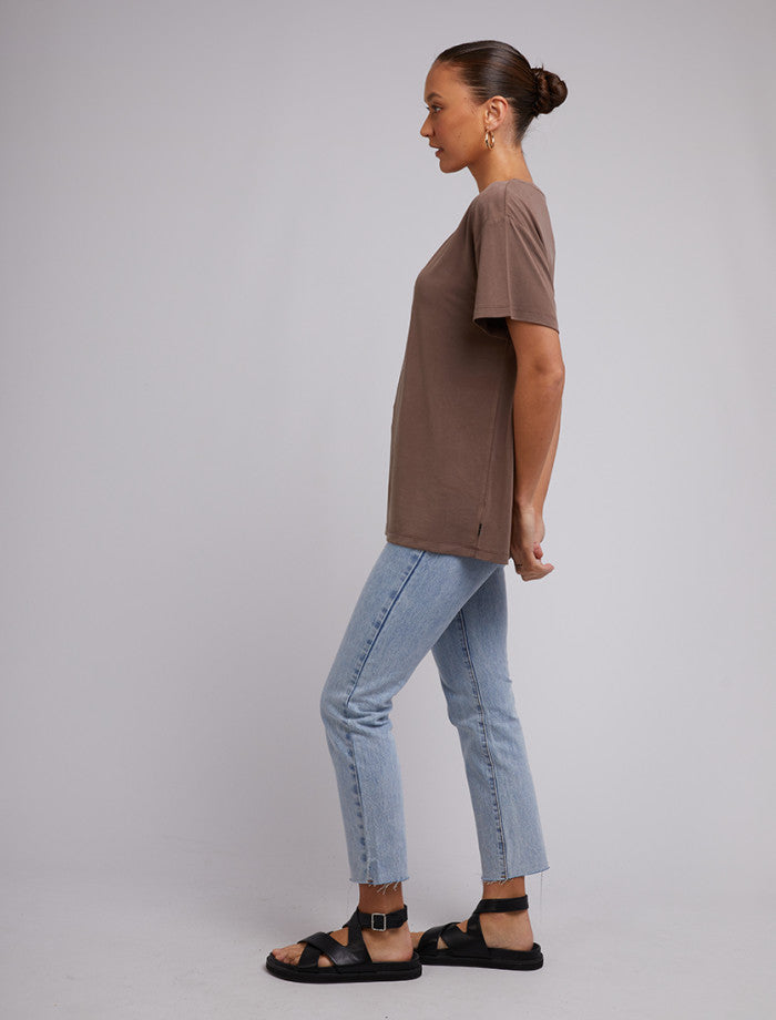 Harper Vee Tee - Brown by Silent Theory - in 8 | SWAACE