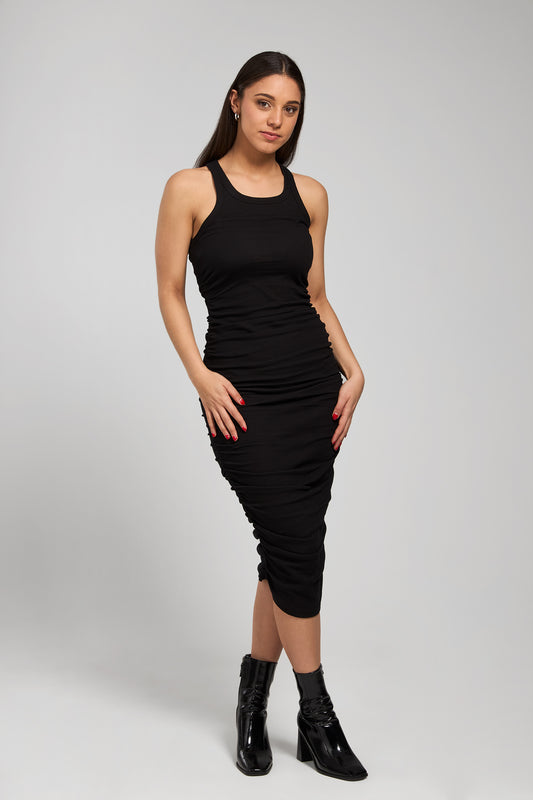 Raya Rib Dress - Black by Madison The Label - in XS / Black | SWAACE