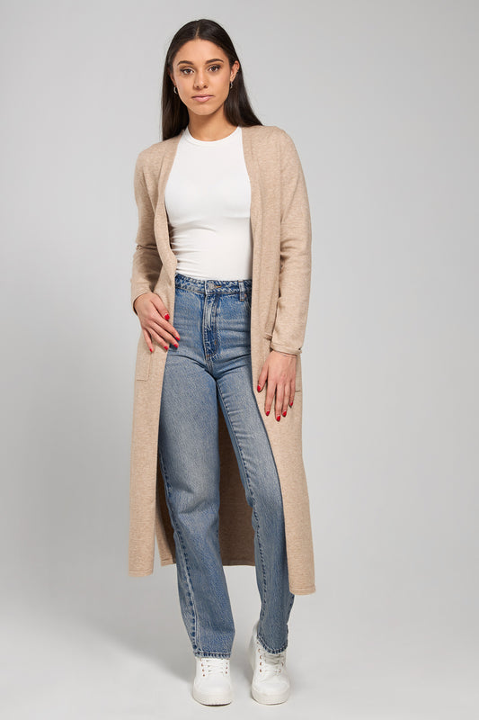 Melrose Long Cardi - Oatmeal by Mylk The Label - in 8 | SWAACE