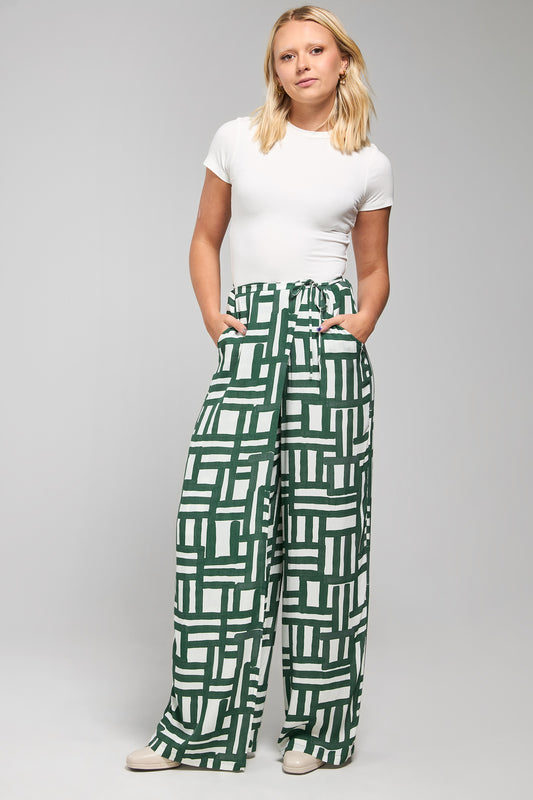 Daphne Wrap Pants - Painted Check by Rue Stiic - in XS | SWAACE