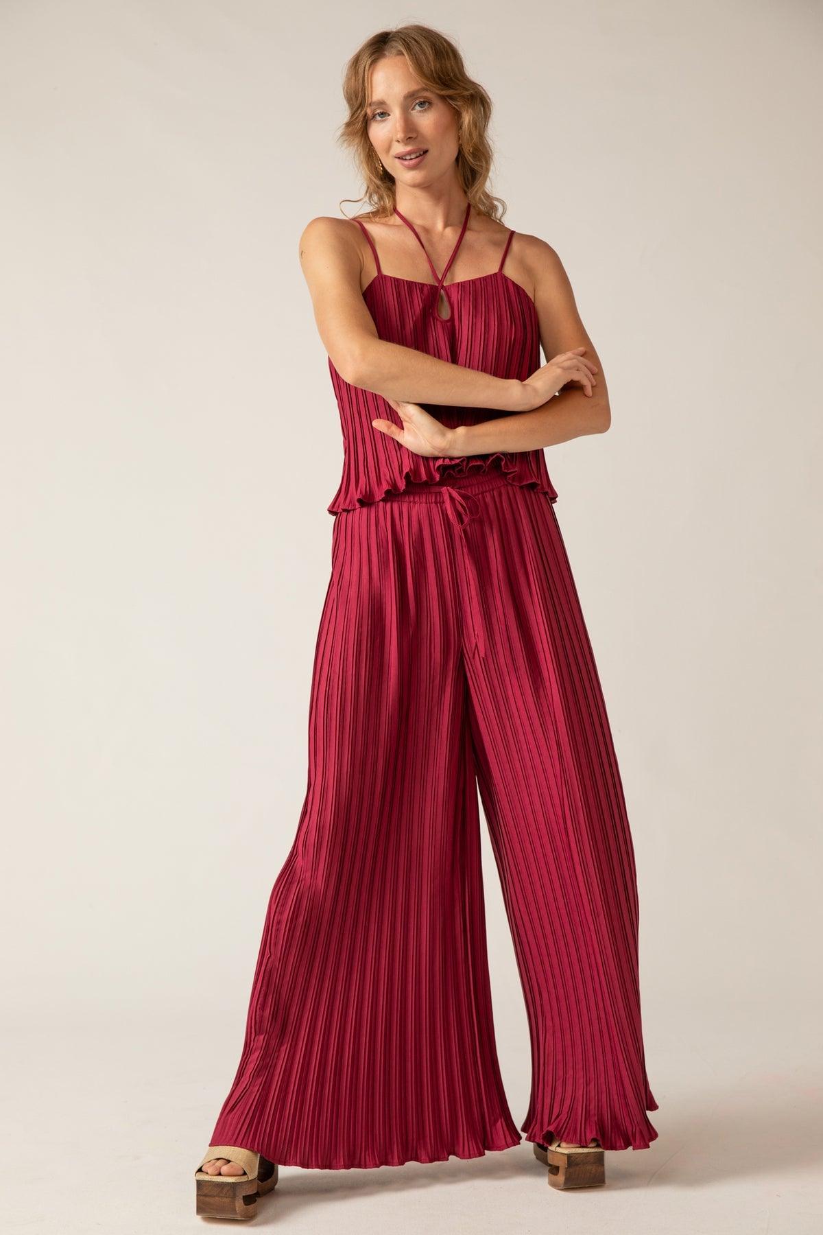 Lori Top & Pant Set - Winery by Rue Stiic - in S | SWAACE