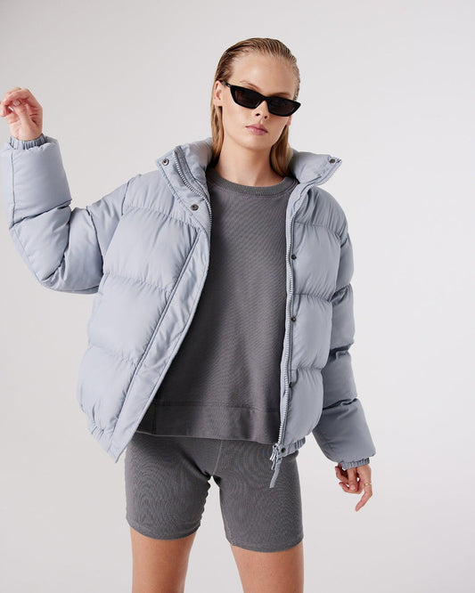 Sports Puffer Ultimate - Grey by Jac + Mooki - Coats & Jackets in M | SWAACE