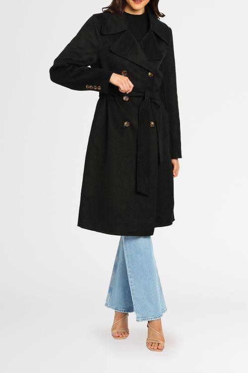 Hutton Coat - Black by Esmaee - in XS | SWAACE