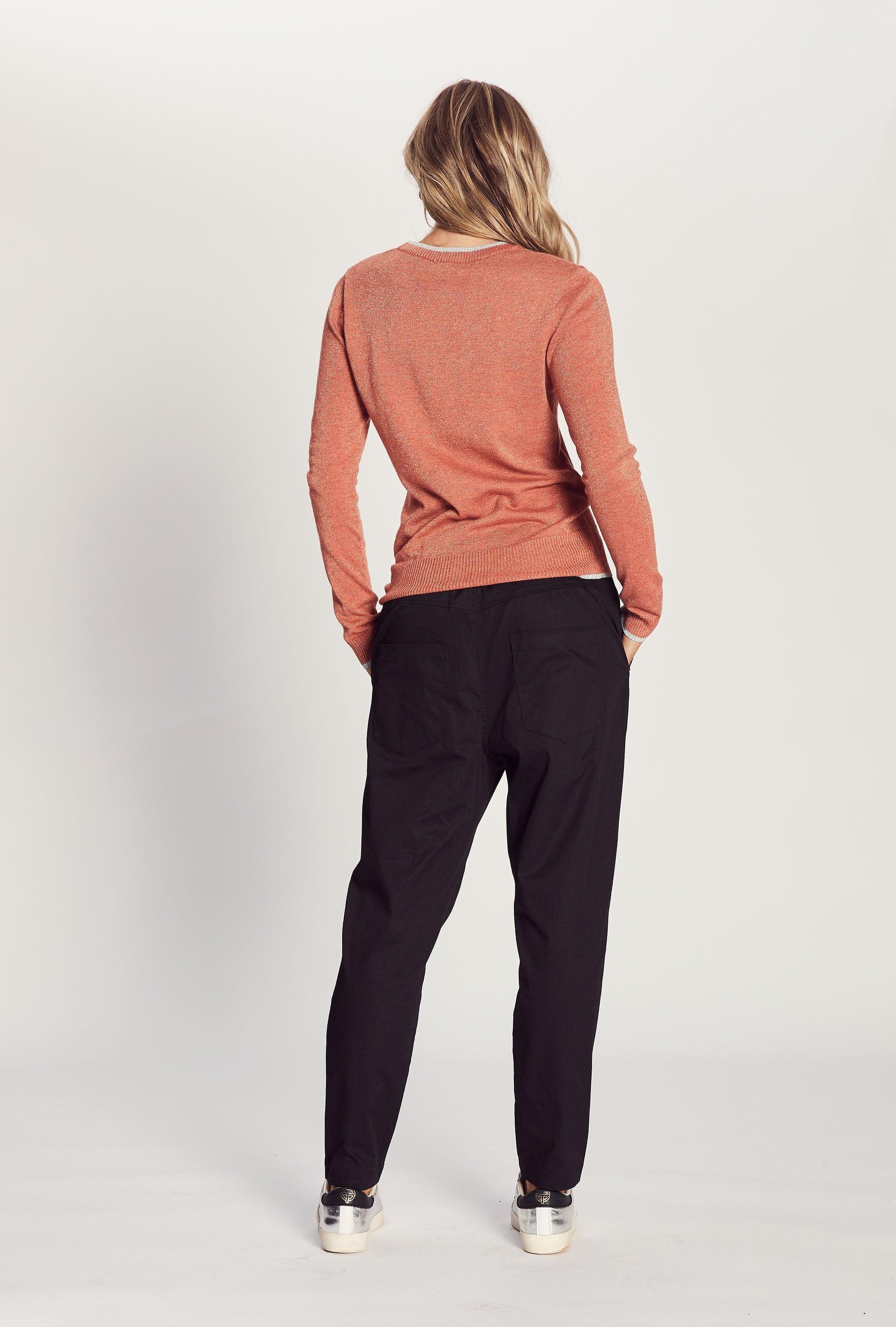 The Lurex Long Sleeve Knit- Peach Lurex by We Are The Others - in XS | SWAACE